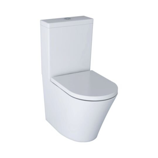 Tucker French Wave Standard Height Short Projection Rimless Closed Back Close Coupled Pan (To suit INSKN004SLIM or INSWA004 + INSWA002D Only)