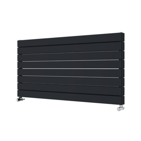 Tucker French 595 x 1200mm Double Panel Anthracite Horizontal Radiator (Heating Only)