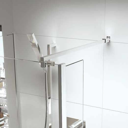 Tucker French Wet Room Side Panel Brace Kit (use with V2INBBK4590SQ) Square - 8/10mm Gunmetal