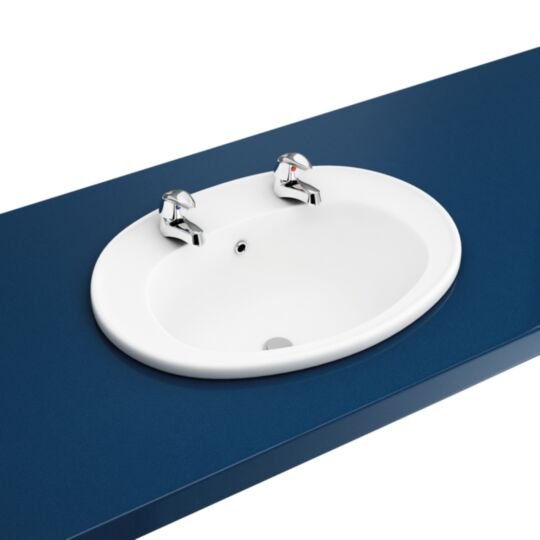 530mm Recessed Vanity Two Taphole Basin