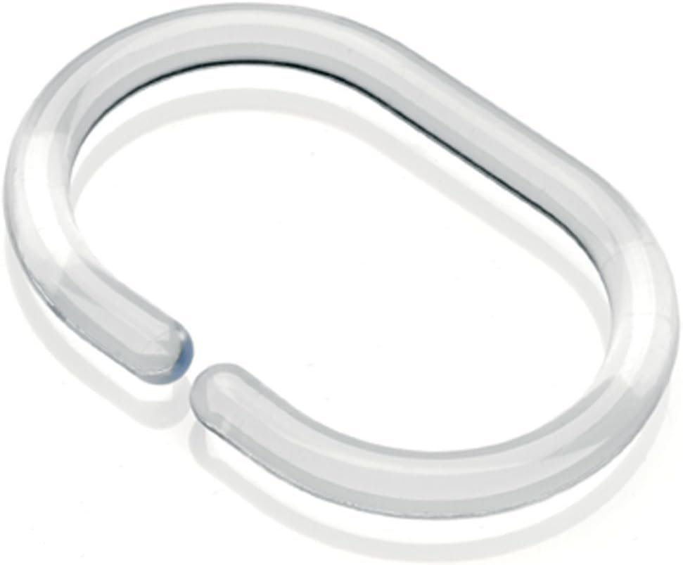 Croydex Shower Curtain C Rings Clear
