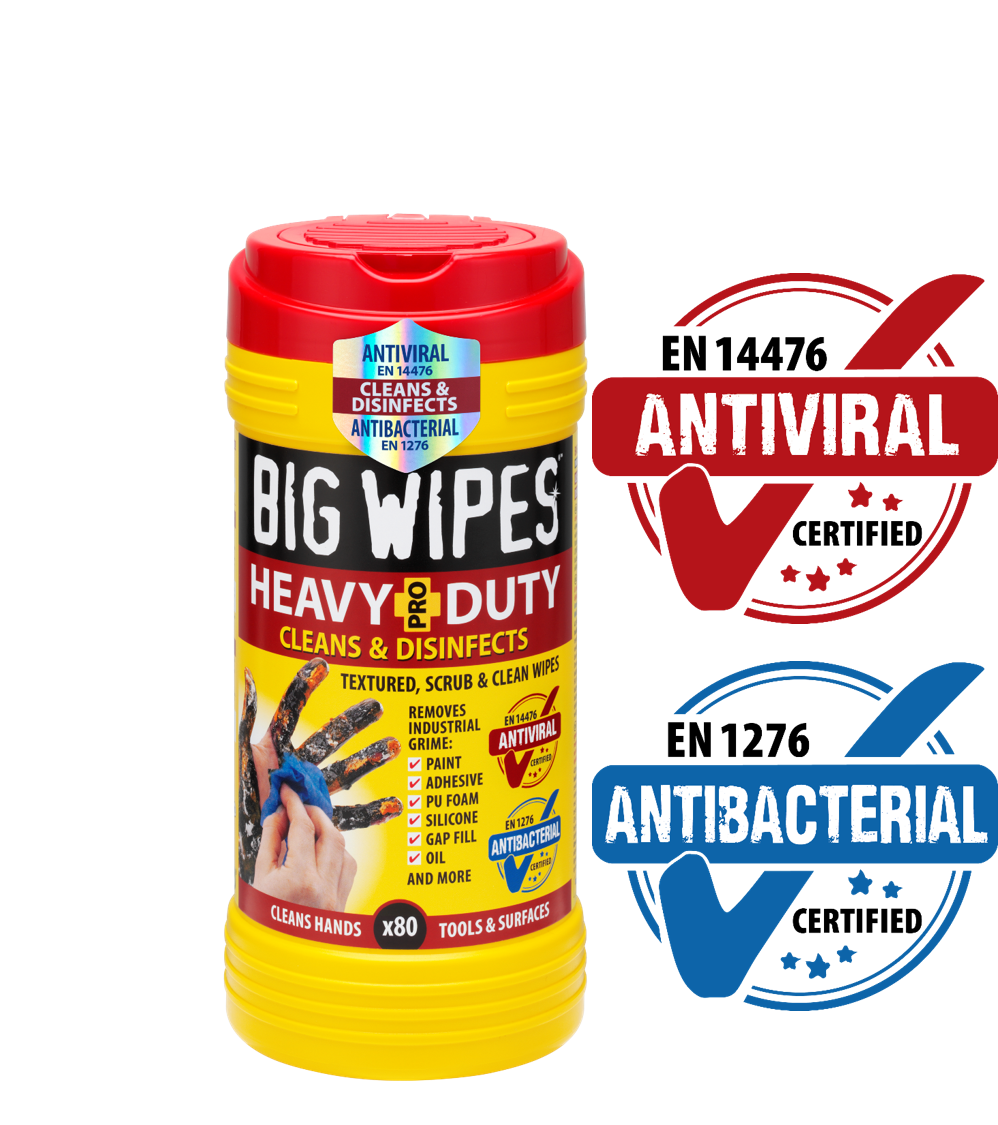 Big Wipes Antiviral Heavy-Duty Pro+ (Red Top) 80 Wipes 24200000