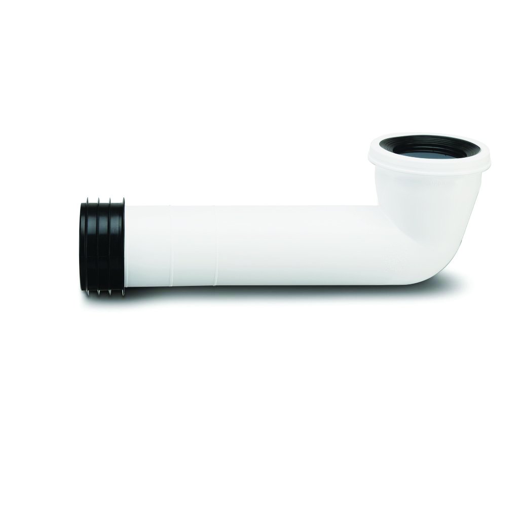 Polypipe KwickFit Long 90 Degree 4"/110mm Pan Connector