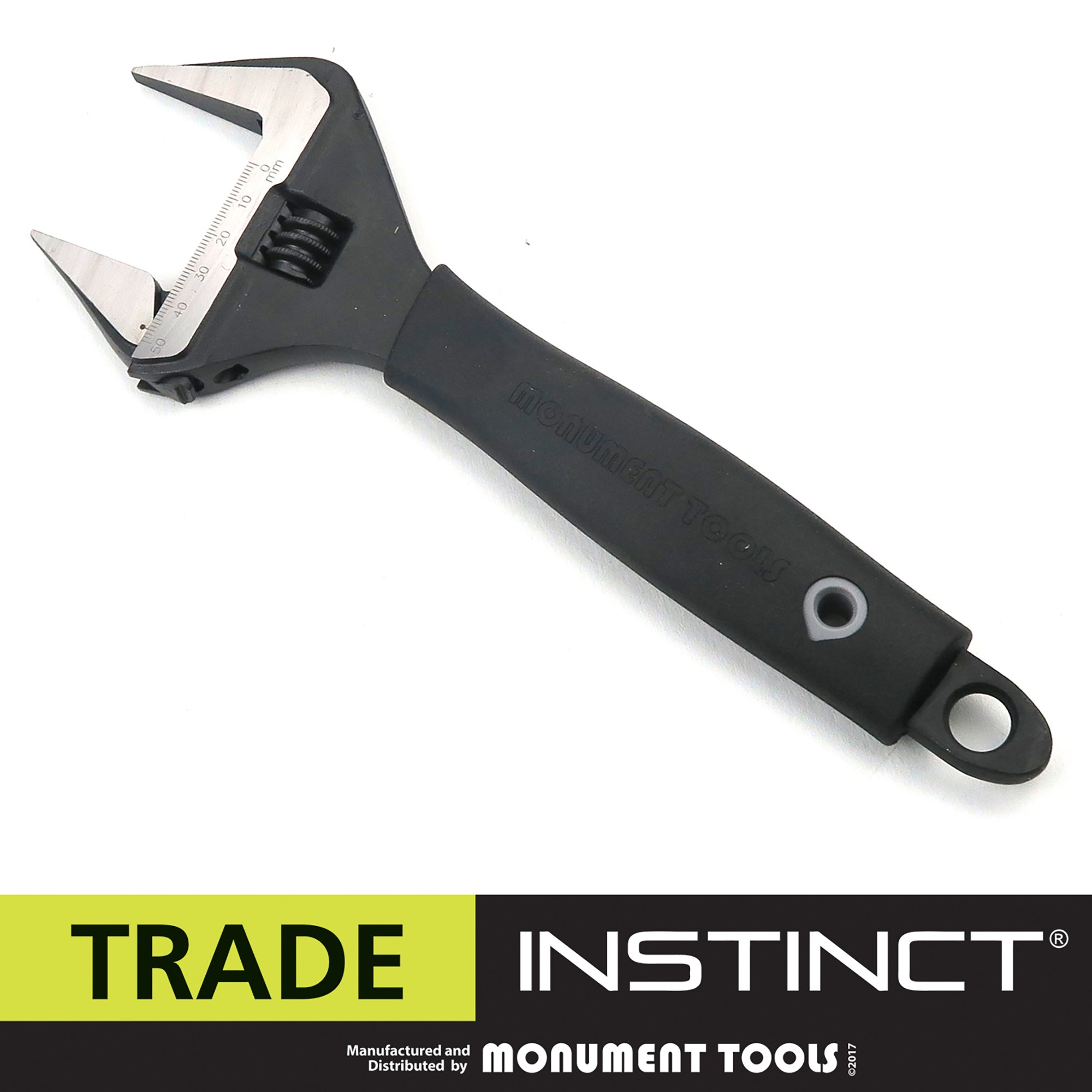 Instinct 250mm (10") Wide Jaw Adjustable Wrench 50mm Cap INST3143