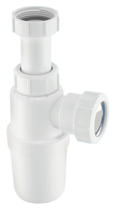 McAlpine 1 1/4" x 75mm Adjustable Inlet Slim Bottle Trap AA10