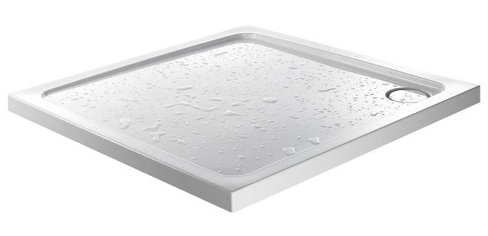 Just Trays Fusion 700x700mm Square Shower Tray White F70100