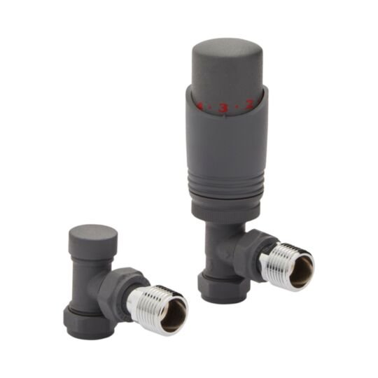 Instinct Modern Thermostatic Radiator Valves Angled ½" x 15mm INCNT004AP-AT