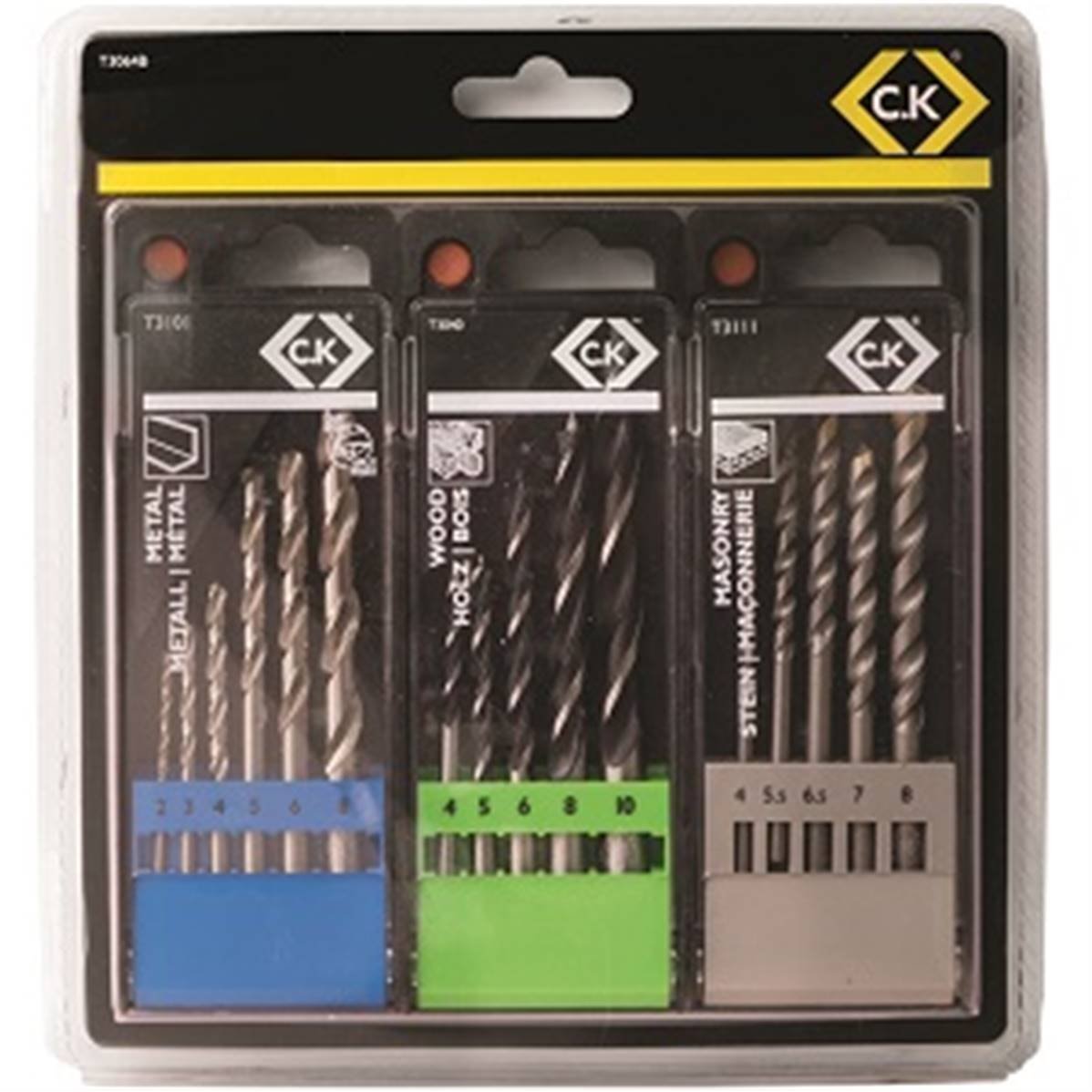 C.K Masonry/Metal/Wood Drill Bit Set of 16 T3064B