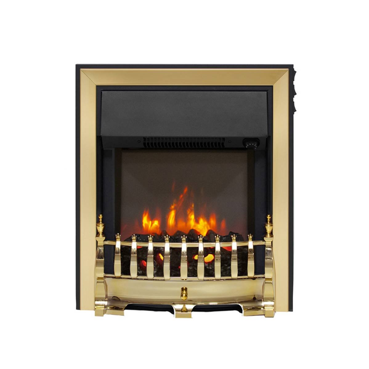 Be Modern Fazer Inset Electric Fire in Brass Finish 032840 