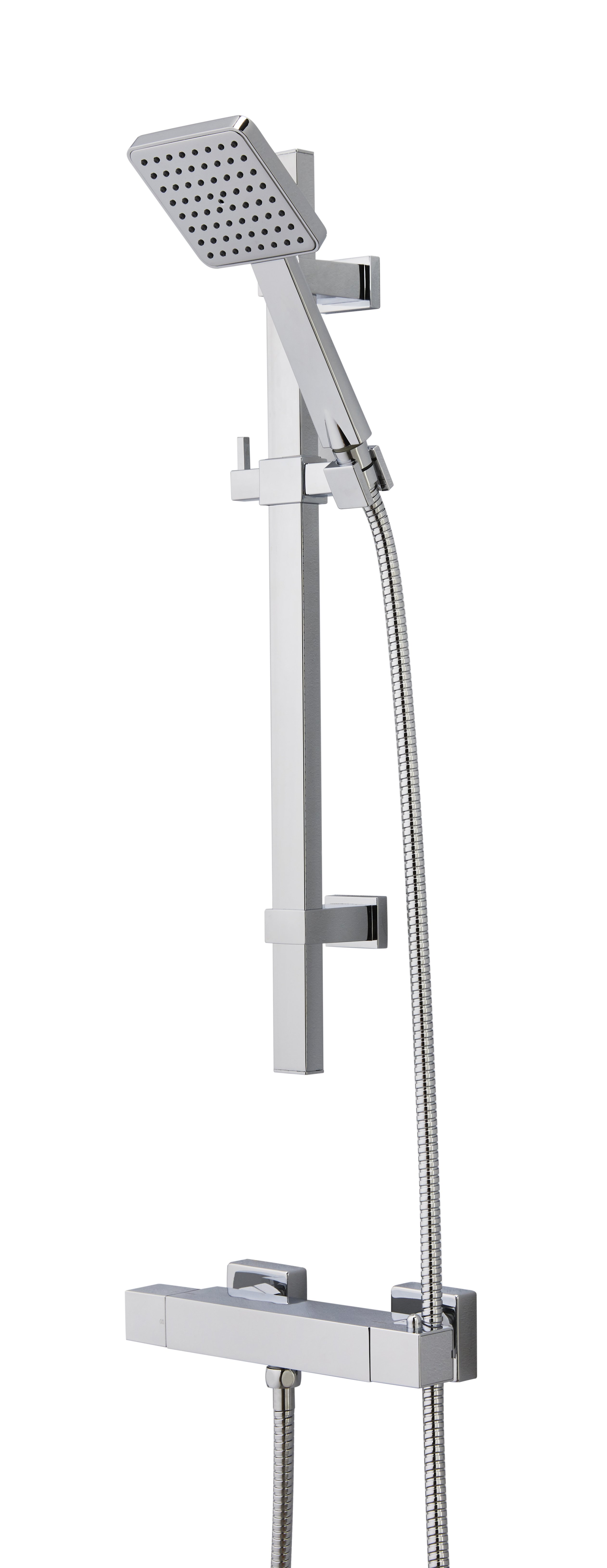 Instinct Laidon Single Square Outlet Bar Shower c/w Fixing Brackets INST-13006P