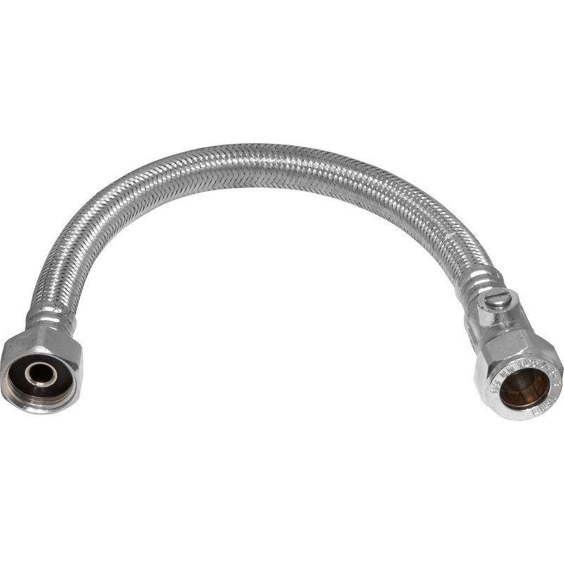 1/2" x 15mm x 500mm Flexi Tap Connector with Iso TAP15V-500