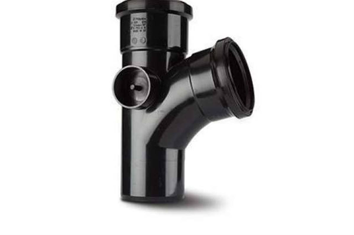 Polypipe Single Branch 4in/110mm. 104° Equal ST402B