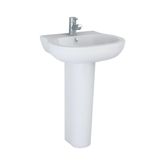 Tucker French Amersham 560mm Pedestal Basin One Taphole