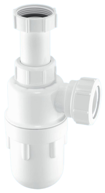 McAlpine 1 1/2" x 75mm Adjustable Inlet Bottle Trap C10A