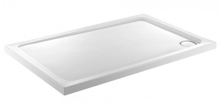 Just Trays Fusion 900x700mm Rectangular Shower Tray White F970100