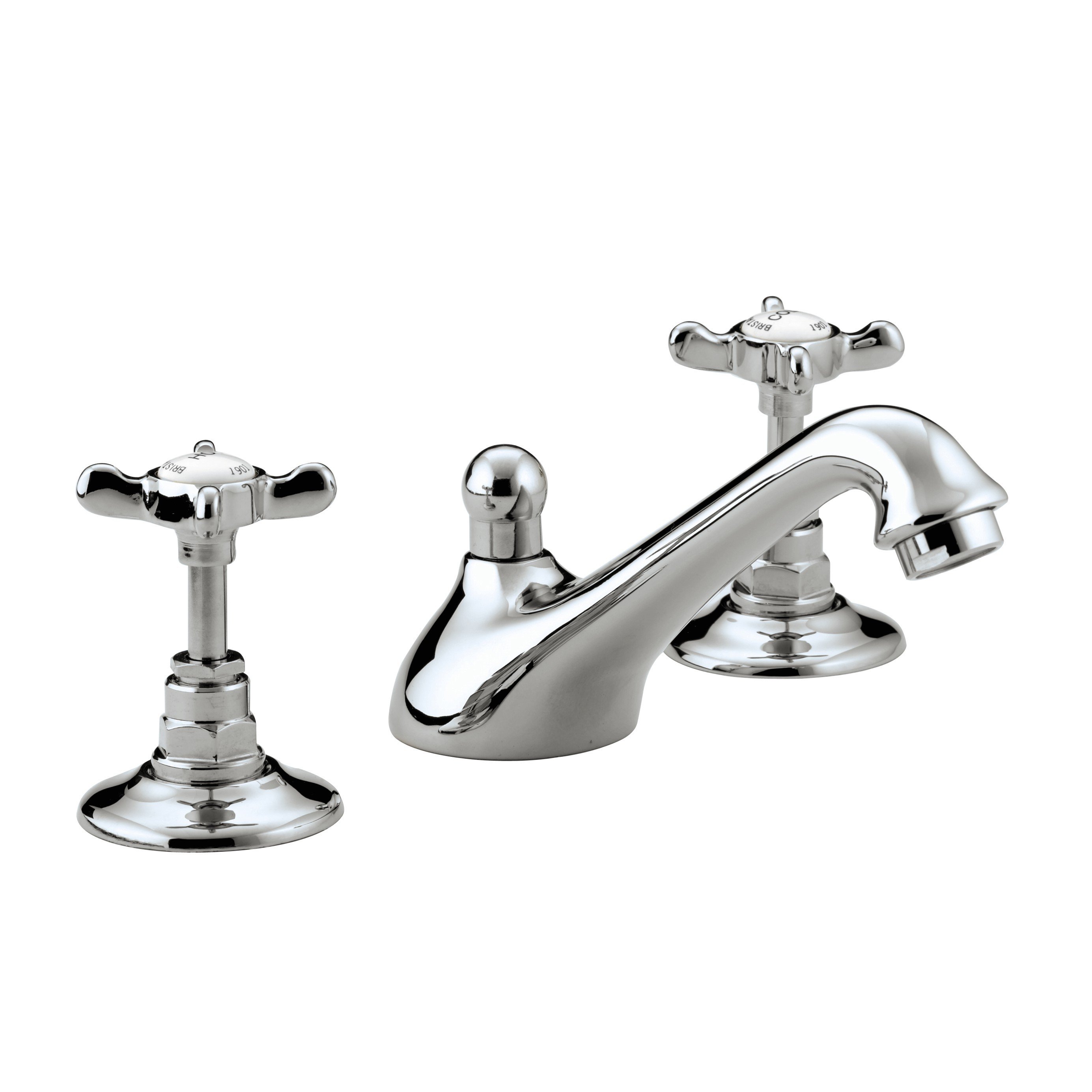 Bristan 1901 3 Hole Basin Mixer with Ceramic Disc Valves Chrome