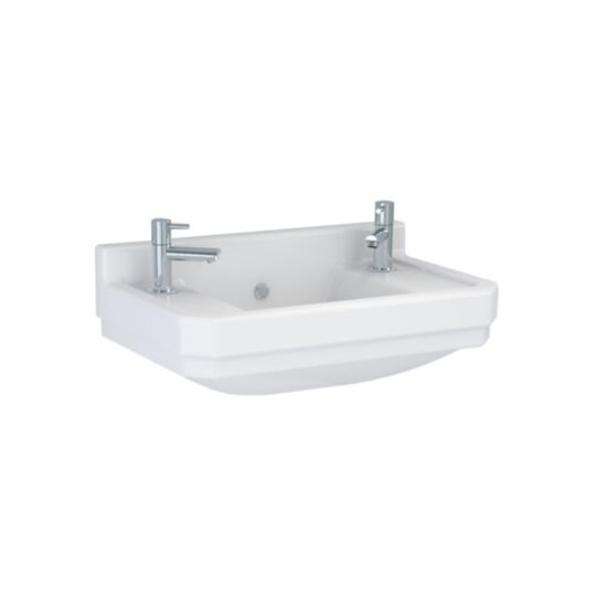Tucker French Kingston 525mm Cloakroom Basin Two Taphole