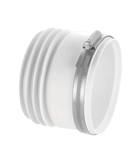 McAlpine 90-114mm Inlet x 110mm Outlet Short Straight WC Connector MAC-1-BTW