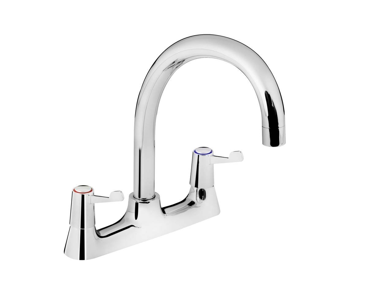 Bristan Lever Deck Sink Mixer Chrome with Ceramic Disc Valves