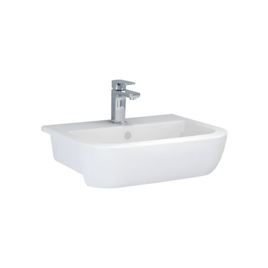 Tucker French Marlowe Square / Elion / Loch 560mm Semi Recessed One Taphole Basin