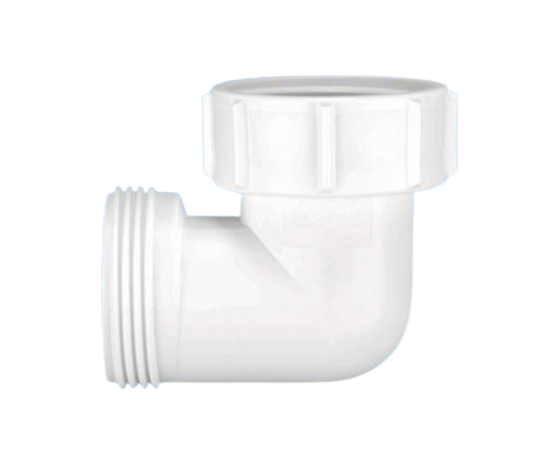 McAlpine 1 1/2" 90 Degree Bend - Female Inlet Nut x BSP Male Connector T4U