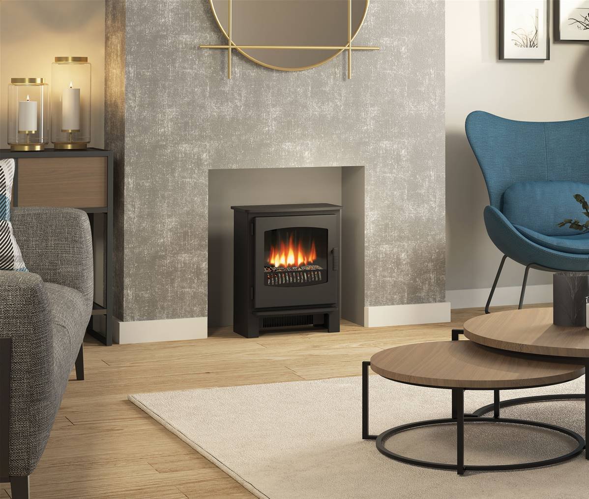 Be Modern Espire Electric Stove in Matt Black Finish 15784 
