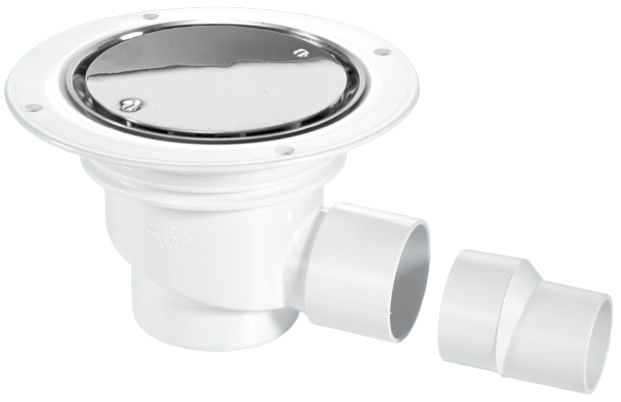 McAlpine 75mm Water Seal Gully with Horizontal Outlet Polished Stainless Steel TSG1SS