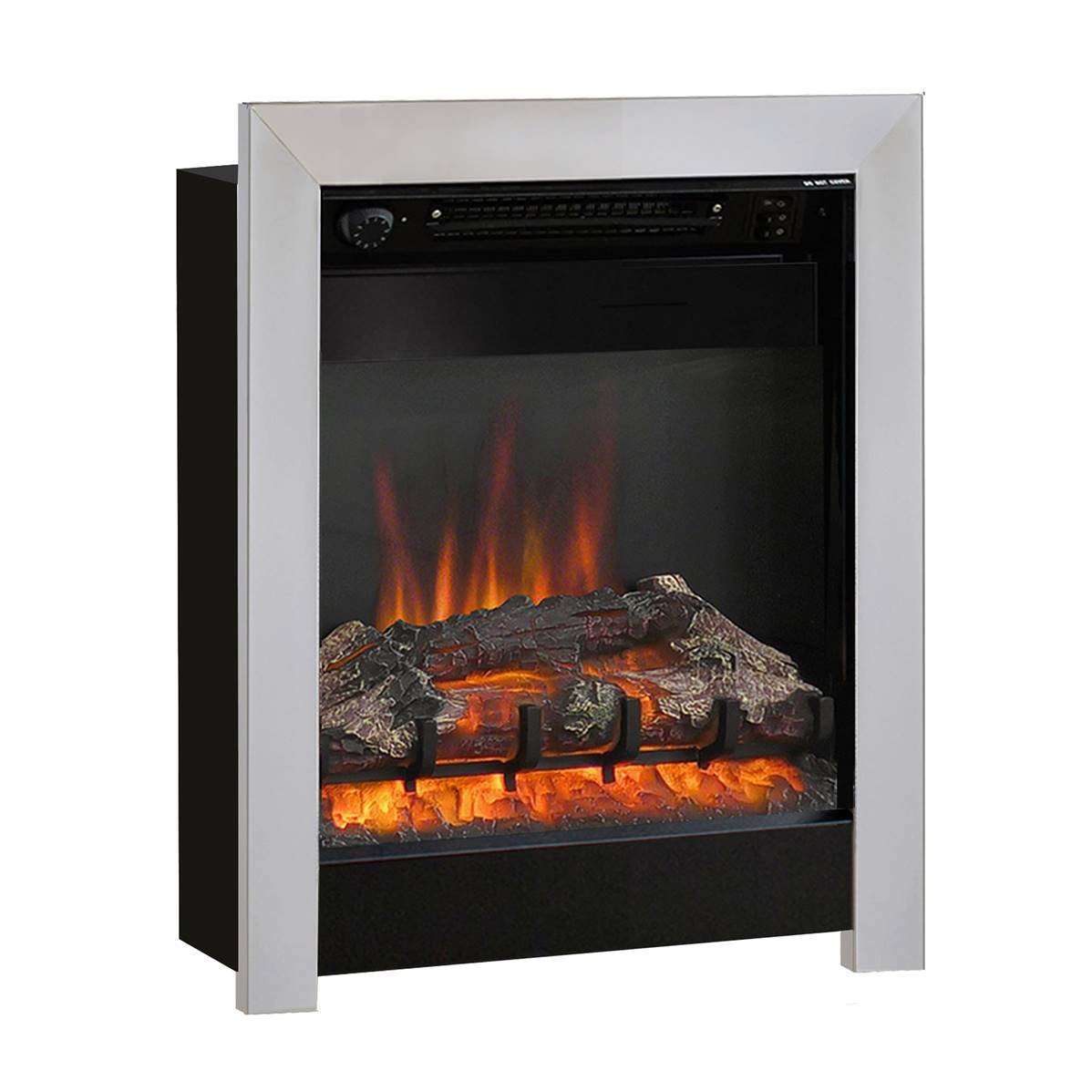 Be Modern FLARE Athena 16" Inset Electric Fire in Chrome & Black 133701 