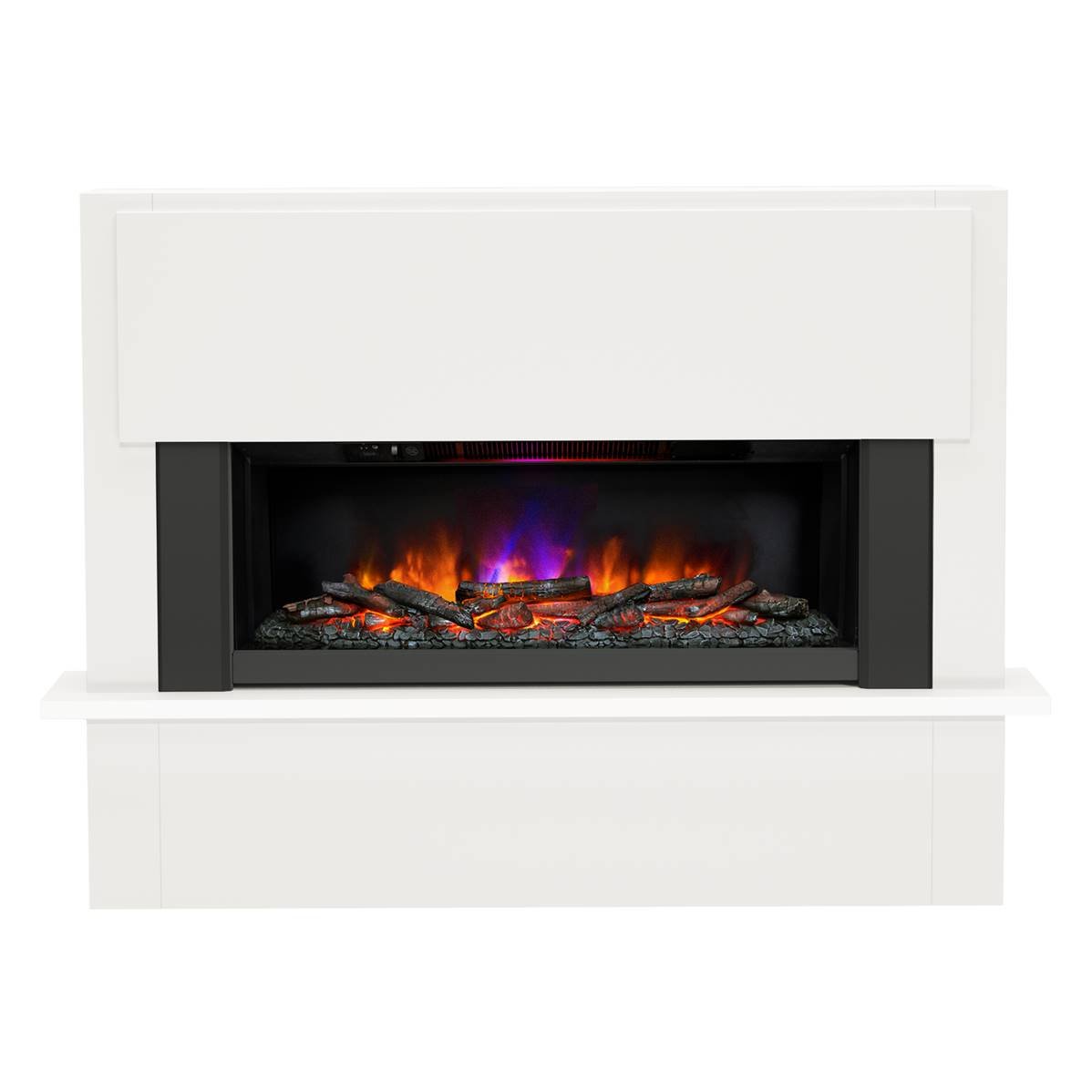 Be Modern FLARE Fairview 63" Floorstanding Electric Fireplace in Ash White 61840 