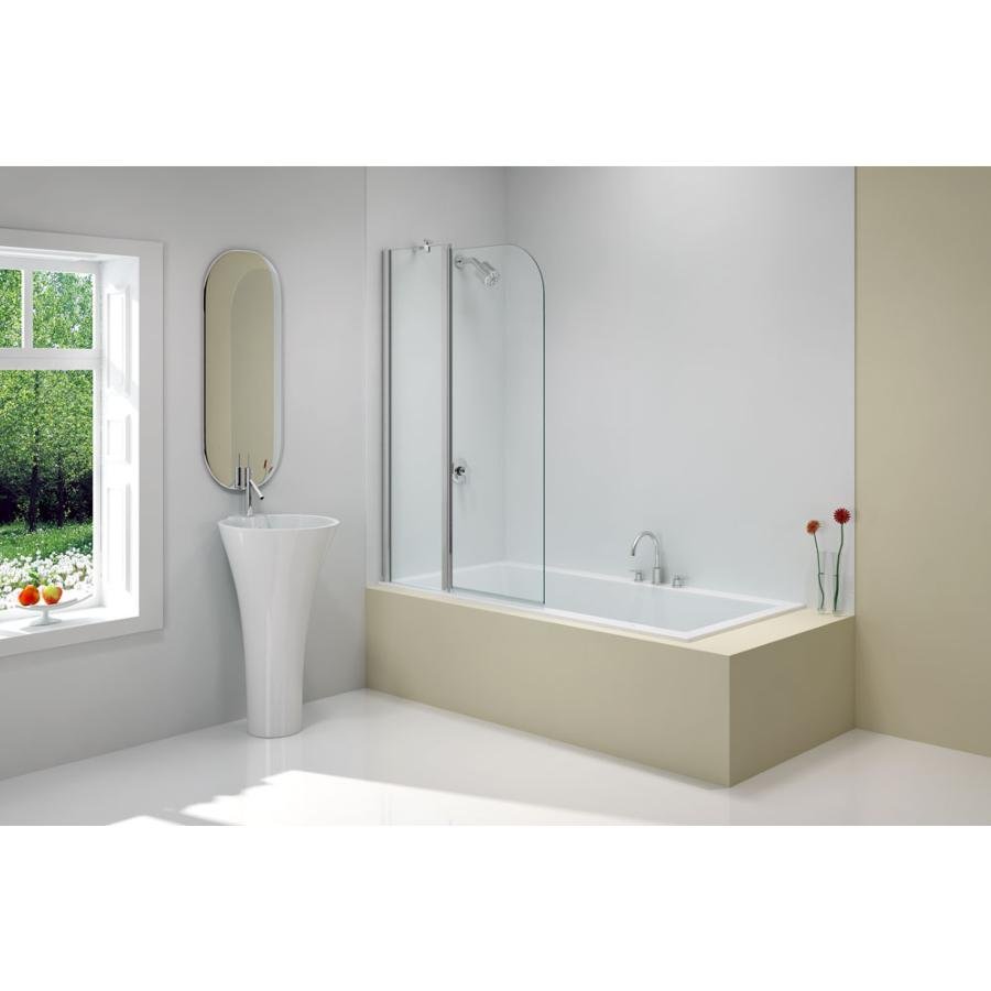 Merlyn 2 Panel Folding Curved Bathscreen 900 x 1500mm MB3A