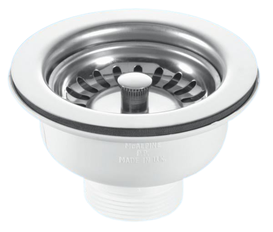 McAlpine 1 1/2" Basket Strainer Waste - Stemball Plug BWSTSS