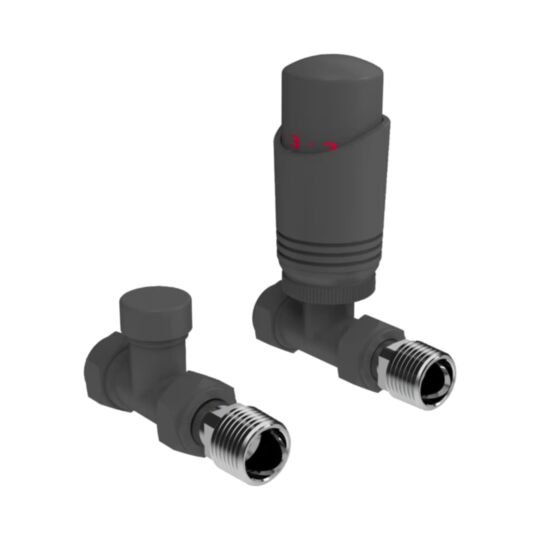 Instinct Modern Thermostatic Radiator Valves Straight ½" x 15mm INCNT004ST-AT