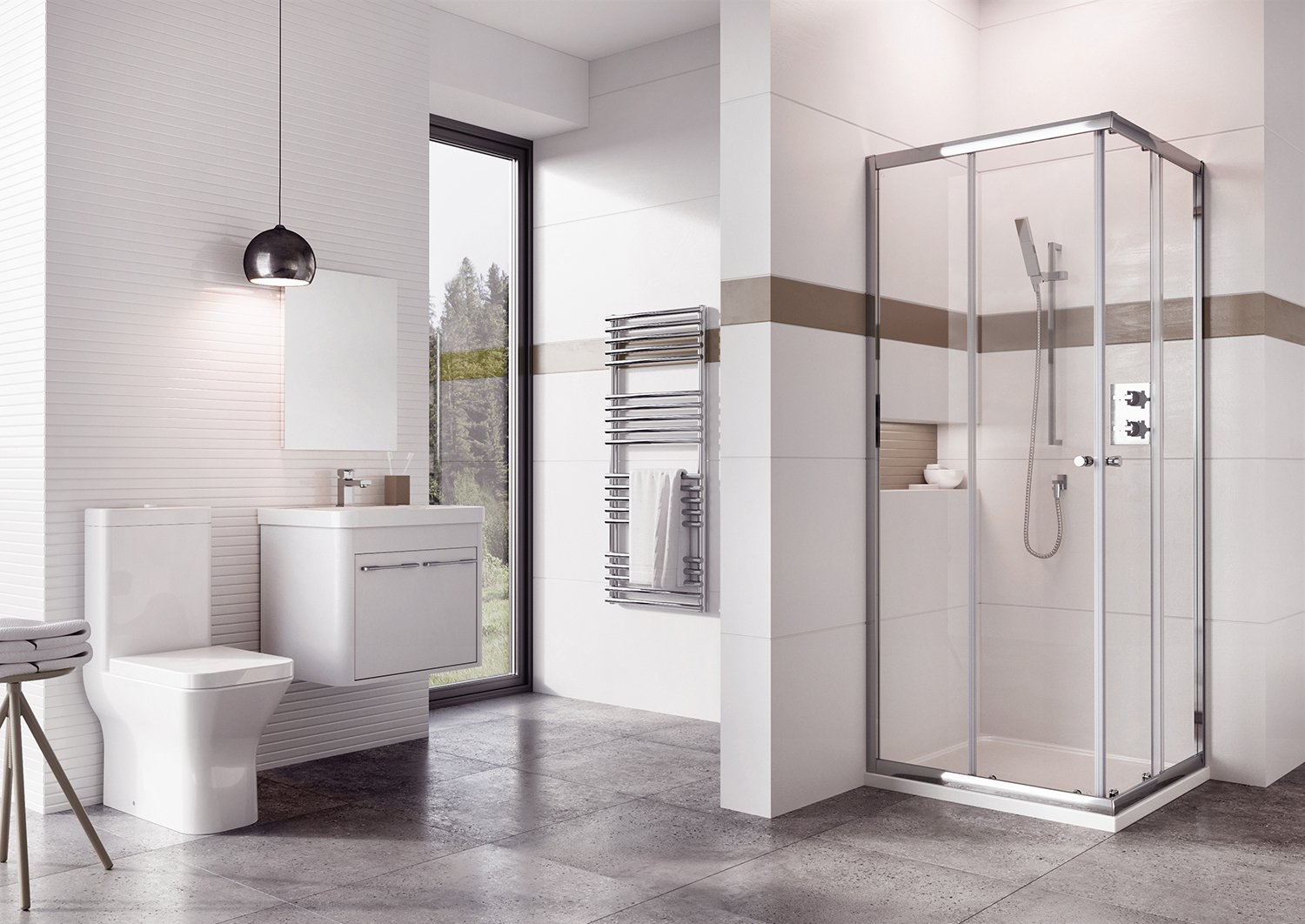 Instinct 6 Corner Entry Enclosure 760mm