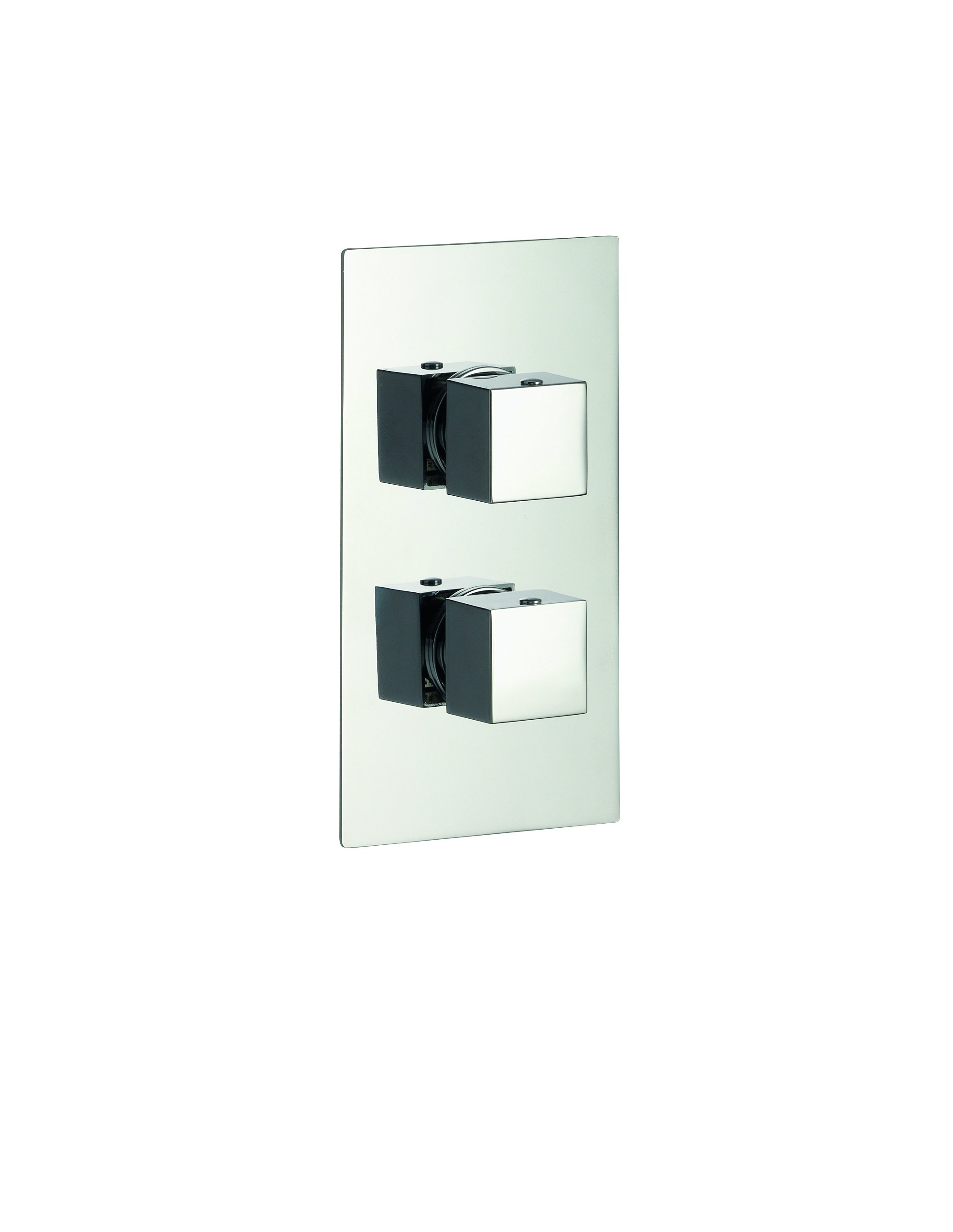 Instinct Nuance Two Handle Two Outlet Concealed Shower Valve with Brass Plate INS37005