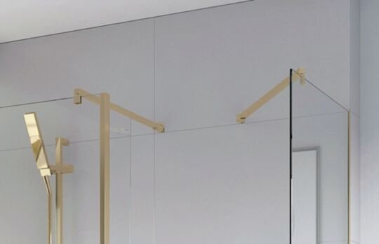Tucker French Wet Room Side Panel Brace Kit (use with V2INBBK4590SQBR) Square - 8/10mm